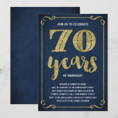 Goud typografie | Nepfolie 70ste verjaardag Kaart (Voorkant / Achterkant)