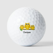 Goud Uil Ontwerp Persoonlijk Golfballen (Voorkant)