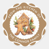 Goud uit de keuken van peperkoek koekjes ronde sticker (Voorkant)