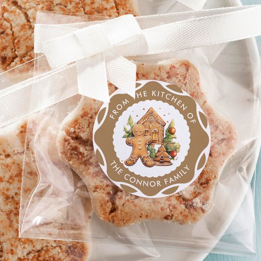 Goud uit de keuken van peperkoek koekjes ronde sticker