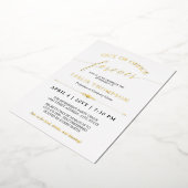 Goud uit Kantoor Forever Pensioen Partij Folie Uitnodiging (Gedraaid)