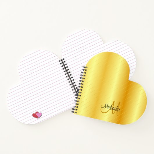 Goud uiterlijk aangepast Monogram legant Sjabloon Notitieboek