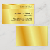 Goud uiterlijk elegant eenvoudige, moderne Sjabloo Visitekaartje (Voorkant / Achterkant)