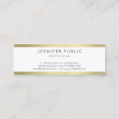 Goud uiterlijk, minimalistisch vlak, professioneel mini visitekaartje (Achterkant)