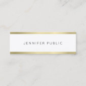 Goud uiterlijk, minimalistisch vlak, professioneel mini visitekaartje (Voorkant)