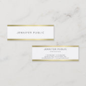 Goud uiterlijk, minimalistisch vlak, professioneel mini visitekaartje (Voorkant / Achterkant)