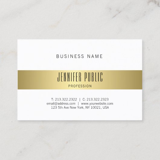 Goud uiterlijk modern design, flexibel en eenvoudi visitekaartje (Achterkant)