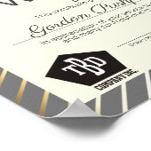 Goud universeel certificaat ter nagedachtenis van  poster (Hoek)