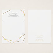 Goud uw logo ketting- of armbandenkaart visitekaartje (Voorkant /achterkant)