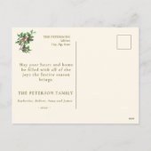  Goud Vader Kerst Winter Scene Feestdagenkaart (Achterkant)