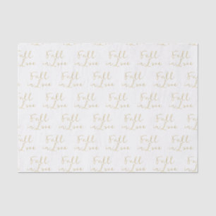 Goud VAL IN LOVE Herfst Bruidsdouche Trouwfeest Tissuepapier