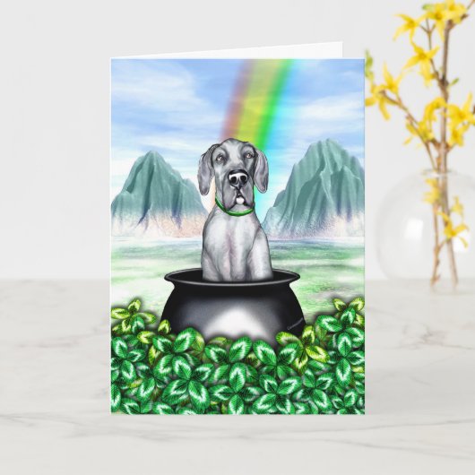 Goud van de Pot UC O van great dane het Blauwe Kaart (Gele Bloem)