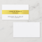 Goud van de Verkoper van de Winkel van juwelen het Visitekaartje (Voorkant / Achterkant)