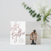 Goud van geborsteld Roos beter samen sparen de Dat Briefkaart (Staand voorkant)