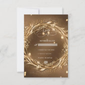 Goud van Liefde Romantische Glam Wedding RSVP Kaartje (Voorkant)