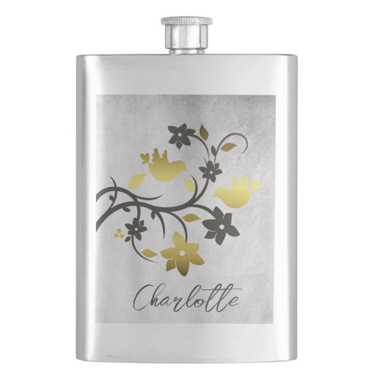 Goud vederijmaatkolf flacon (Voorkant)