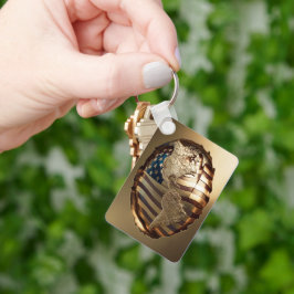 Goud Verenigde Staten Kaart #5 Sleutelhanger