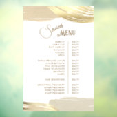 Goud Verfkwast Streken Diensten Menu Raamsticker (Vel 3)