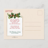  Goud Verfraaide Kerstman met Kinderen Briefkaart (Achterkant)