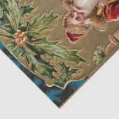  Goud Verfraaide Kerstman met Kinderen Tissuepapier (Detail)