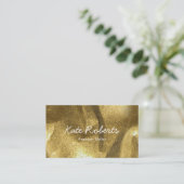 Goud Verfrommeld visitekaartje | minimalistisch (Staand voorkant)