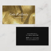 Goud Verfrommeld visitekaartje | minimalistisch (Voorkant / Achterkant)