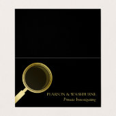 Goud vergrootglas - particulier onderzoek visitekaartje (Buitenkant ongevouwen)