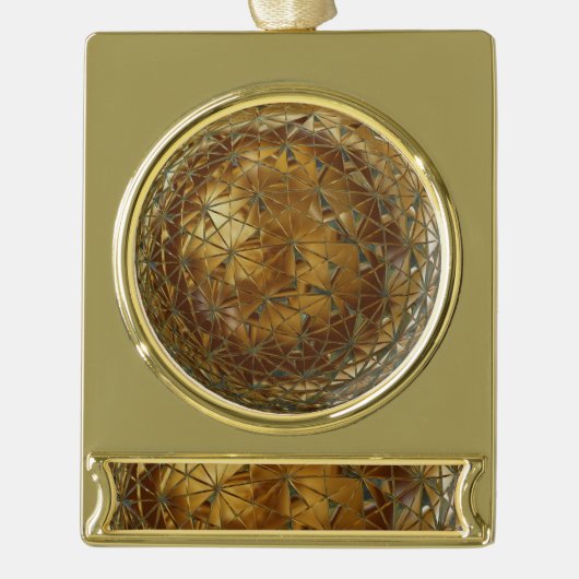 goud verguld banner ornament (Voorkant)