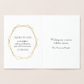 Goud Verheug Maagd Maria Jezus Kerstmis Folie Kaarten (Binnen)