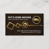 Goud Verhuisdozen Verpakking Visitekaartje (Voorkant)