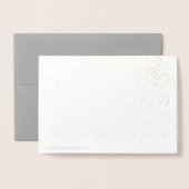 Goud verijdeld bedankkaartje folie kaarten (Met envelop)