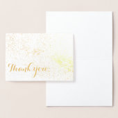 Goud verijdeld bedankkaartje folie kaarten (Display)