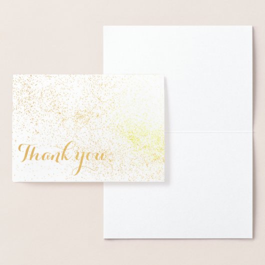 Goud verijdeld bedankkaartje folie kaarten (Display)
