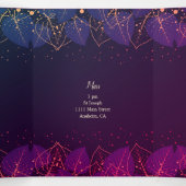 Goud verlaat Quinceanera Party uitnodiging (Binnenkant midden)