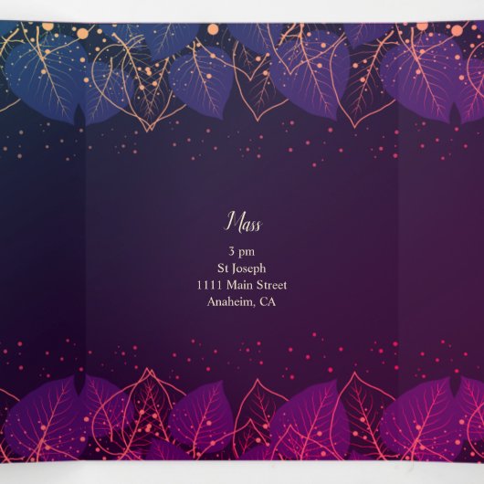 Goud verlaat Quinceanera Party uitnodiging (Binnenkant midden)