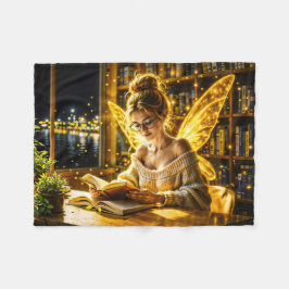 Goud verlicht elegante tiener fee gouden kunst fleece deken