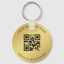 Goud verloop Je aangepaste zakelijke Qr-code scann Sleutelhanger