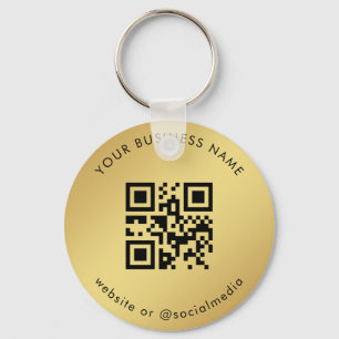 Goud verloop Je aangepaste zakelijke Qr-code scann Sleutelhanger