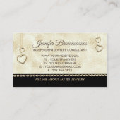 Goud verwarmde vijf dollaire juwelen Accessoires Visitekaartje (Achterkant)