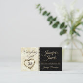 Goud verwarmde vijf dollaire juwelen Accessoires Visitekaartje (Staand voorkant)