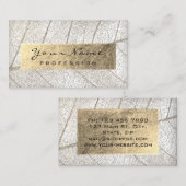 Goud vet botanische grijze WITTE BLOGGER Visitekaartje (Voorkant / Achterkant)