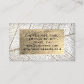 Goud vet botanische grijze WITTE BLOGGER Visitekaartje (Achterkant)