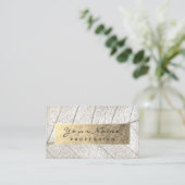 Goud vet botanische grijze WITTE BLOGGER Visitekaartje (Staand voorkant)