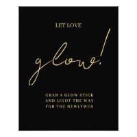 Goud Vet Handgeschreven Script Laat Liefde Glow Br