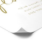 Goud Vet Handgeschreven Script Laat Liefde Glow Br Poster (Hoek)