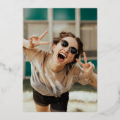 Goud Vette Typografie Modern 30ste Verjaardagsfees Folie Uitnodiging (Achterkant)