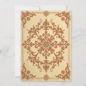  Goud Victoriaans Kant Formele bruiloft Kaart (Achterkant)