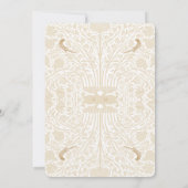 Goud Victoriaans Tortelduifjes Tabel Nummer Kaart (Achterkant)