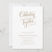 Goud vieren samen koppels Douche Foto Kaart (Voorkant)