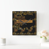 Goud Vierkante Klok (Huis)